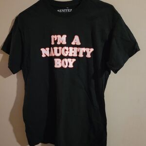 Benitez M Black Graphic T-Shirt for Men naughty Boy M